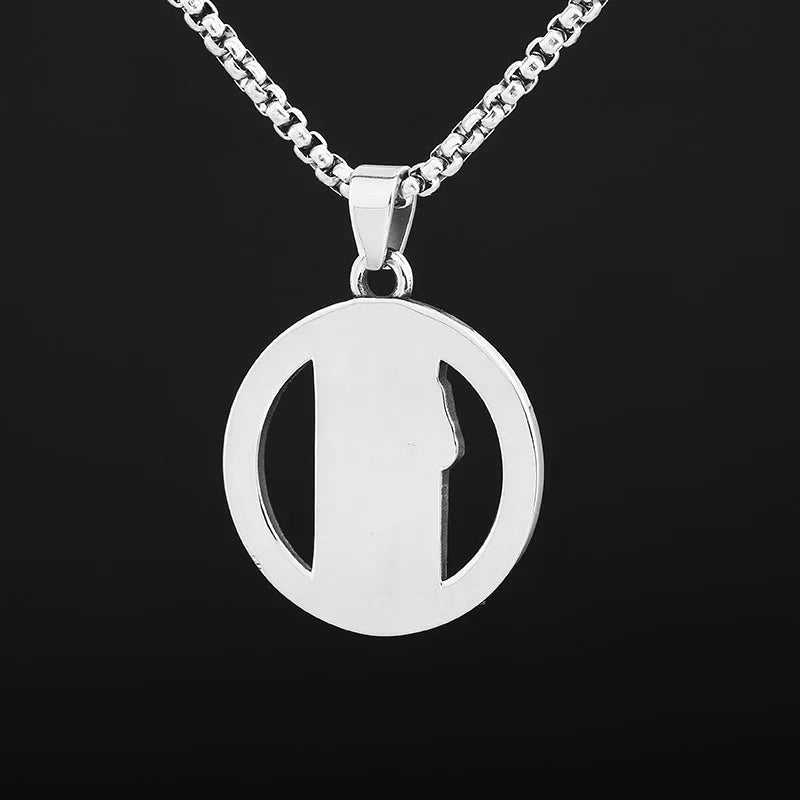 2024 New Fashion 316L Stainless Steel St Christopher Pendant Necklace For Man Women Boyfriend Gift