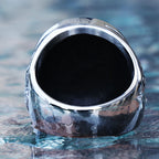 Retro Viking Stainless Steel Wolf Ring Men Biker Ice Wolf House Stark Winterfell Animal Ring Nordic Fashion Jewelry