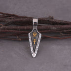 Viking Rune Spear Pendant Necklace Men's Punk Hip Hop Stainless Steel Gold Black Color Eye of Horus Amulet Necklace