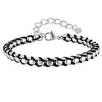 Twisted Rope Chain Link Bracelet — Stainless Steel