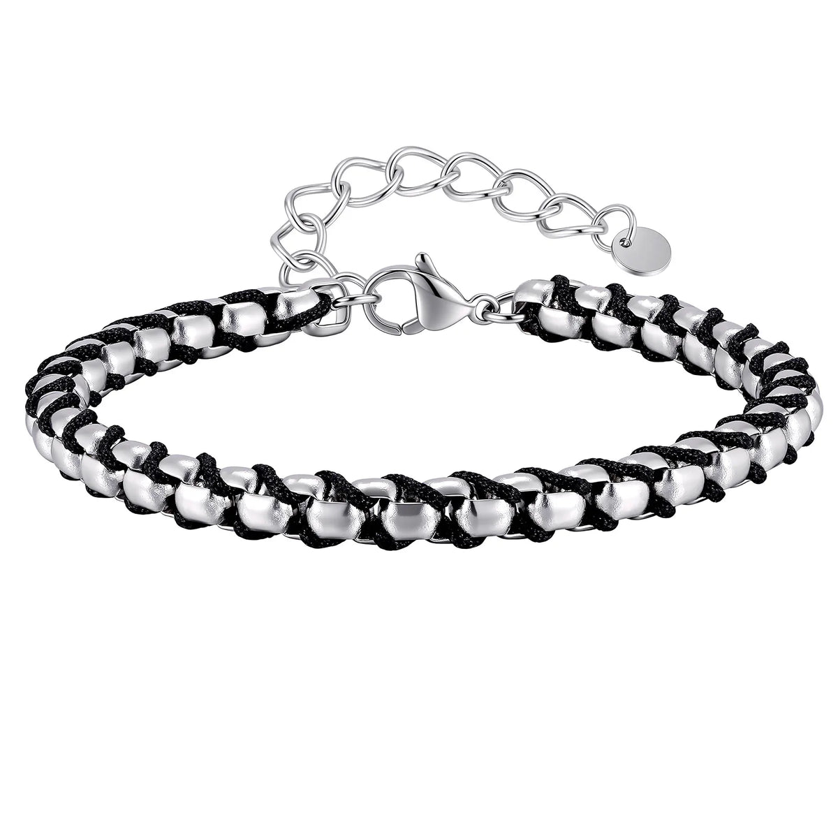 Twisted Rope Chain Link Bracelet — Stainless Steel