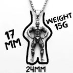 Bodybuilder Muscle Man Pendant Necklace — Stainless Steel