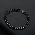 8mm Cuban Chain Bracelet — Black Gold