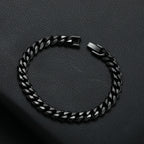 8mm Cuban Chain Bracelet — Black Gold
