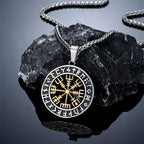 Viking Vegvisir Stainless Steel Pendant Necklace