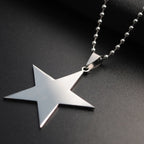 Star Pendant Necklace — Stainless Steel