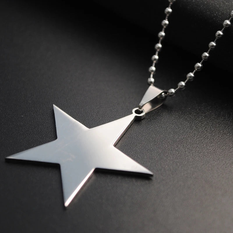 Star Pendant Necklace — Stainless Steel