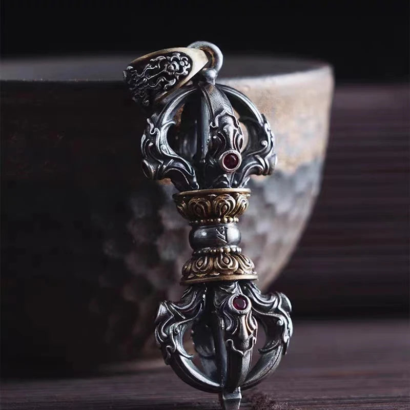 Vajra Pendant Necklace — Stainless Steel