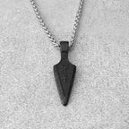 Viking Rune Spear Pendant Necklace Men's Punk Hip Hop Stainless Steel Gold Black Color Eye of Horus Amulet Necklace