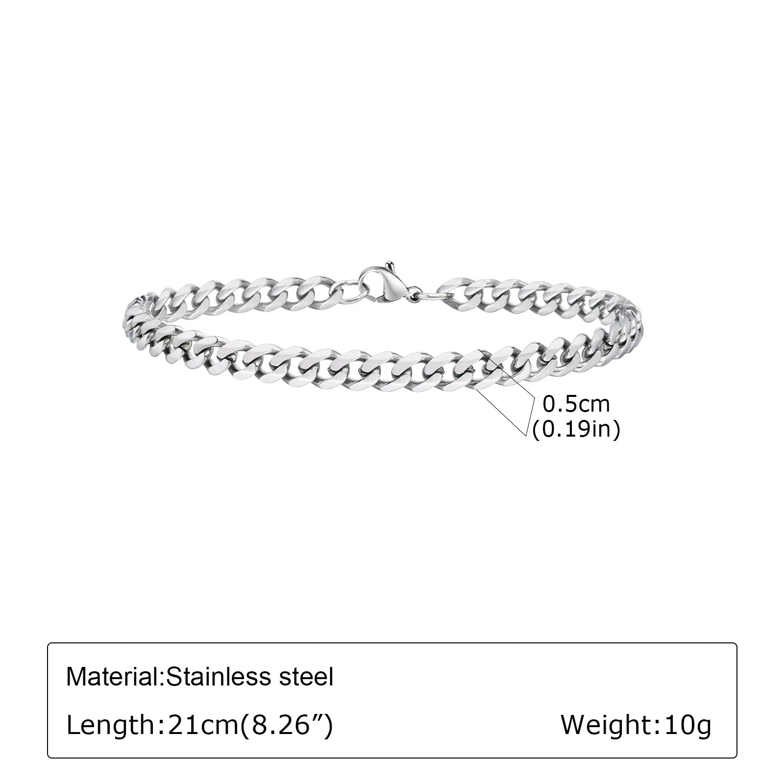 Braided Link Chain Bracelet — Silver
