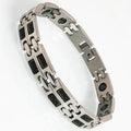 10MM Wide Chain Men's Bracelets Stainless Steel With Magnetic Hematite Stone Bracelet for Men Male Jewelry Healthy Care
