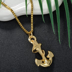 Luxury Men's Women's Pirate Ship Anchor Pendant Necklace