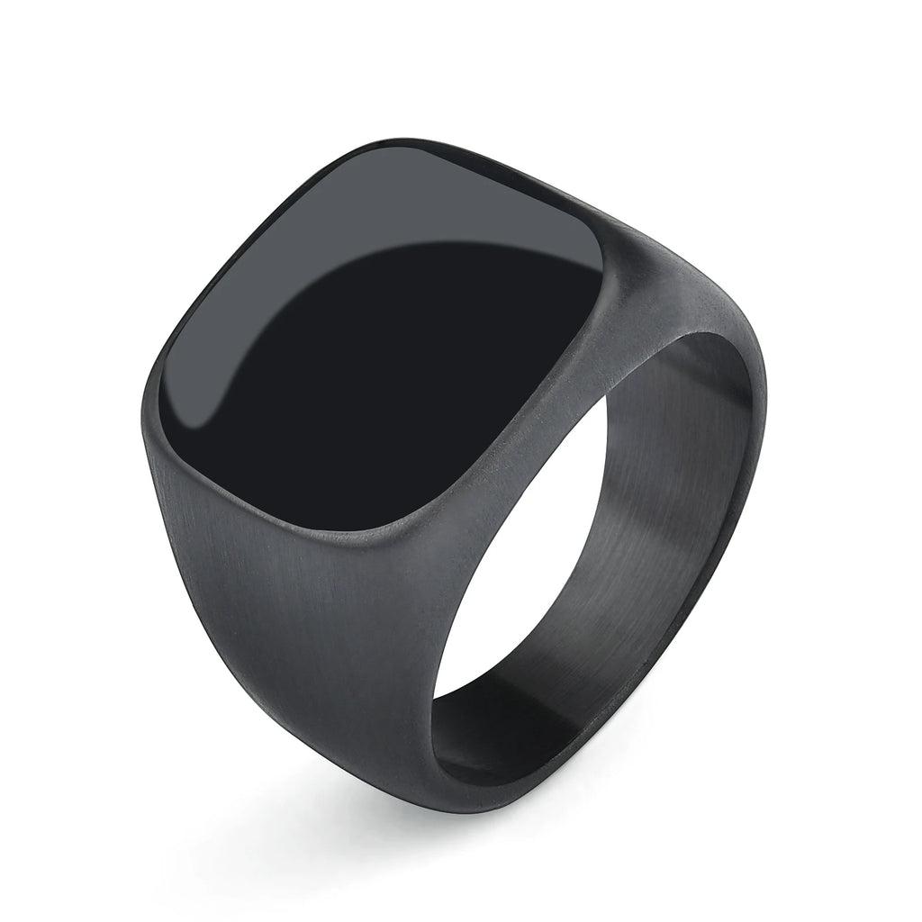 Smooth Signet Ring — Stainless Steel