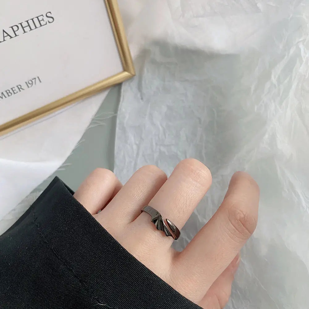 Retro Angel Demon Wings Open Ring for Women Couples Punk Gothic Adjustable Finger Jewelry Accessories Hip Hop Gifts
