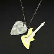 Guitar Pick Pendant Necklace — Stainless Steel Music