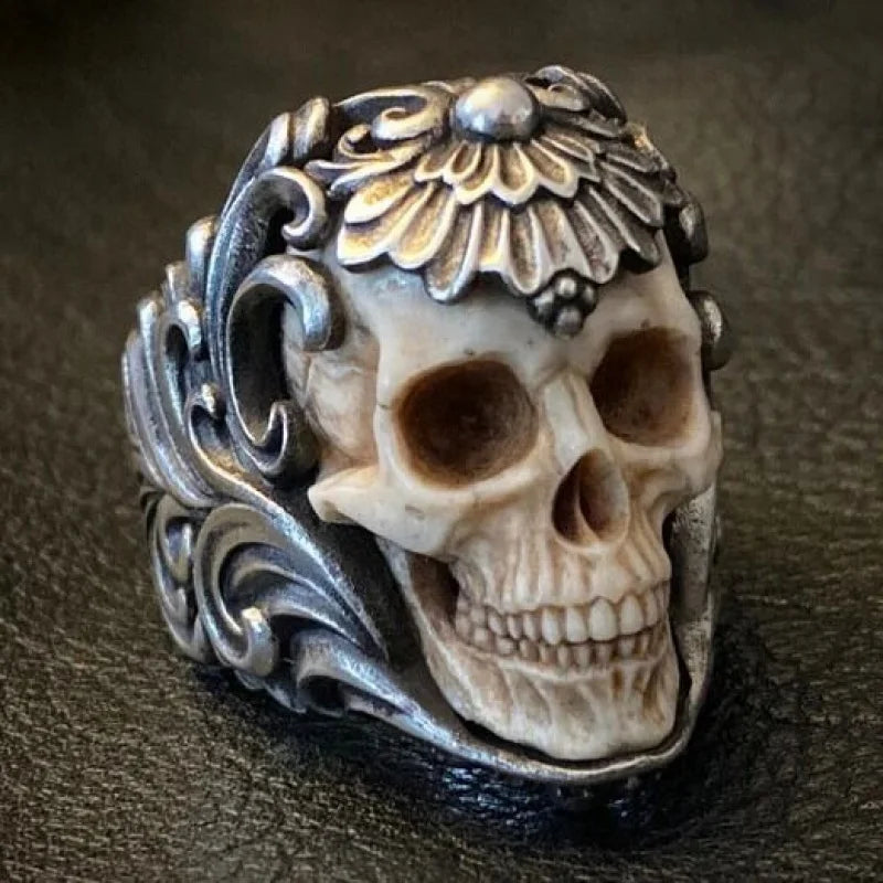 Hip Hop Style Skull Shaped Party Gift Jewelry with Adjustable Opening, 1 Ring