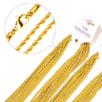 LUXUSTEEL 4MM Stainless Steel Hip-Hop Rock Unisex Fashion Jewelry Twisted Chain Necklace, Everyday Wear Versatile and Waterproof