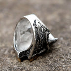 2022 New Stainless Steel Lightning Skull Ring For Men Punk Rock Gothic Punk Metal Rock Biker Jewelry Accessories