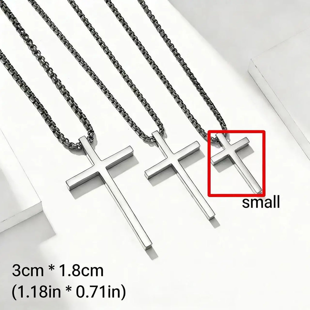 Cross Steel Pendant Double-sided Glossy Surface