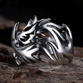 Dragon Steel Ring Korean Style Patterned