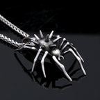 Vintage Gothic Spider Necklace For Men Stainless Steel Punk Animal Pendant Necklace Unique Fashion Jewelry Gifts