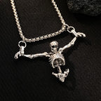 Charm Gothic Men Necklace Hip Hop Exaggerated Skull Head Pendent Choker Sweater Chain Clavicle Chain Women