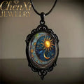 Gothic Crow Cross Pendant Necklace