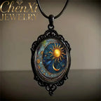 Gothic Crow Cross Pendant Necklace