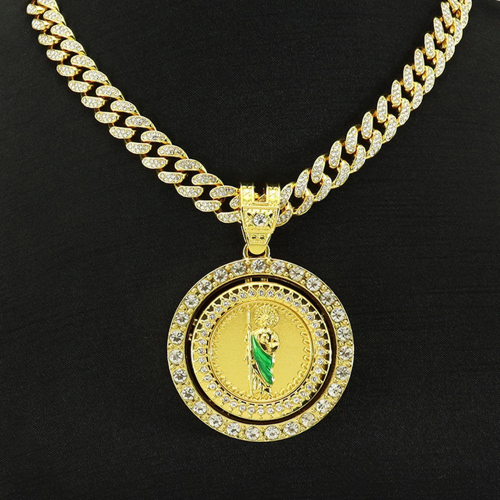 St. Jude Pendant Necklace — Cuban Chain