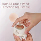 Rechargeable Bladeless Desk Fan - Small Clip-on Personal Fan, Quiet Mini Air Conditioner for Bed, Office, Travel
