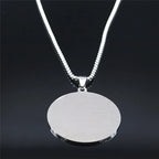 Stainless Steel Yin Yang Tai Chi Gossip Sun Moon Necklaces Chain for Women/Men Silver Color Necklaces Jewelry Chaine Collier