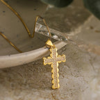 Cross Pendant Necklace — Gold-Tone