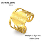 Archangel Saint Michael Gabriel Raphael Ring Adjustable Open Stainless Steel Protection Amulet Finger Rings Blessing