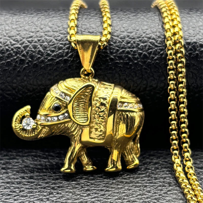 Iced Out Steel Pendant Lovely Faja Rhinestone