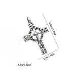Nordic Celtic Knot Cross Necklace, Viking Metal Pendant for Men, Retro Punk Jewelry, Symbolic Gift for Boys