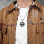 Roman Warrior Stainless Steel Pendant Necklace