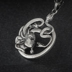 Snake Demon Skull Pendant Necklace — Gothic Vintage