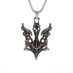 Retro Gothic Golden Cross Skull Pendant Necklace for Men Fashion Party Rock Motorcycle Riding Punk Jewelry Gift