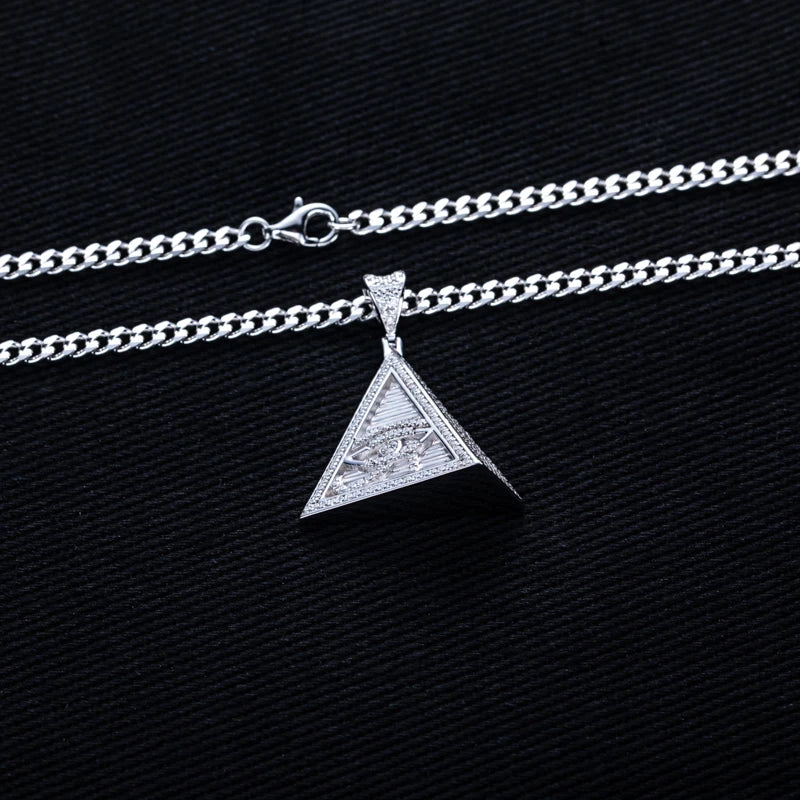 Iced Out Eye of Horus Pendant — 925 Silver