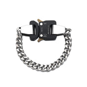 Lock Buckle Chain Necklace — Stainless Steel, 316L
