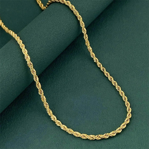 3MM Twisted Rope Necklace — Two-Tone