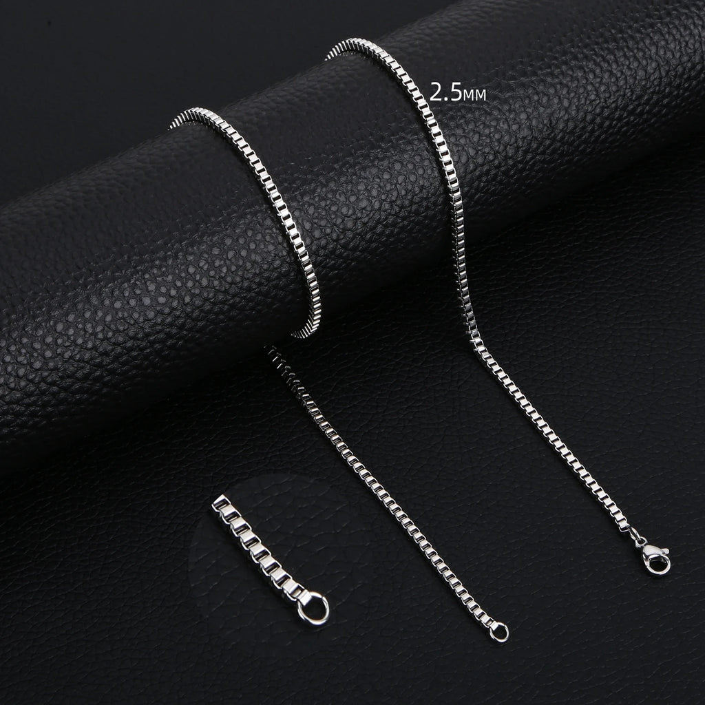 Box Chain Necklace — Stainless Steel 3mm