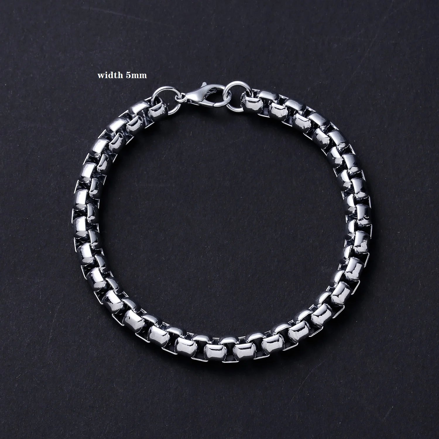 2022 New Trendy 316L Stainless Steel Base Chain Bracelet for Men Women Link Cuban Byzantine Coffee Beans Pig Nose Jewelry Gift