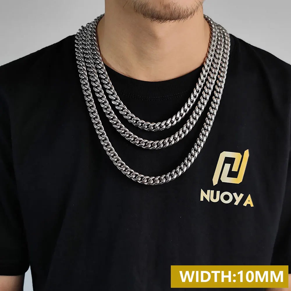 Stainless Steel Cuban Chain Necklace Miami