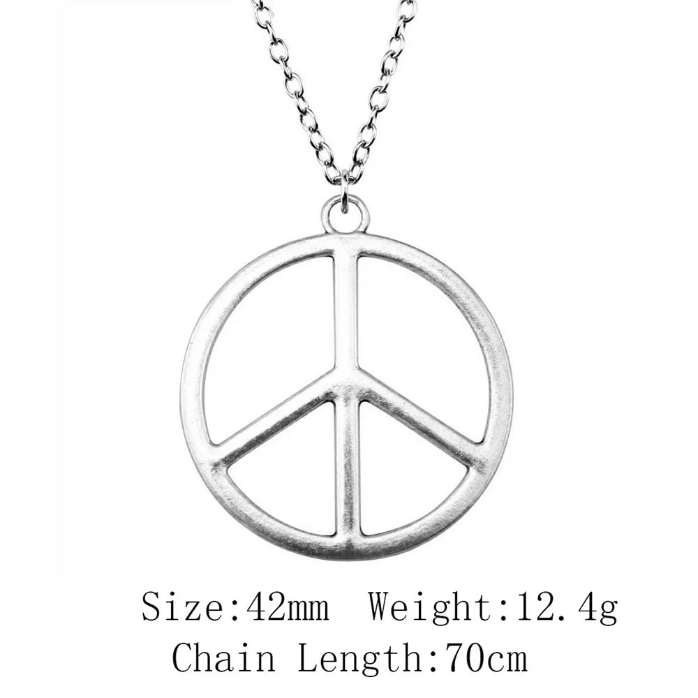 New Fashion Peace Symbol Pendants Necklace Jewelry Gift Peace Sign Peace Dove Necklace For Women