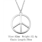 New Fashion Peace Symbol Pendants Necklace Jewelry Gift Peace Sign Peace Dove Necklace For Women