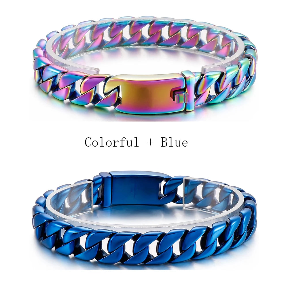 Luxury Gold Color Bracelet Man Friendship Men's Bracelets & Bangles In Metal Stainless Steel On Hand Jewelry Gifts For