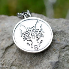 Viking Wolf Amulet Pendant Necklace — Stainless Steel