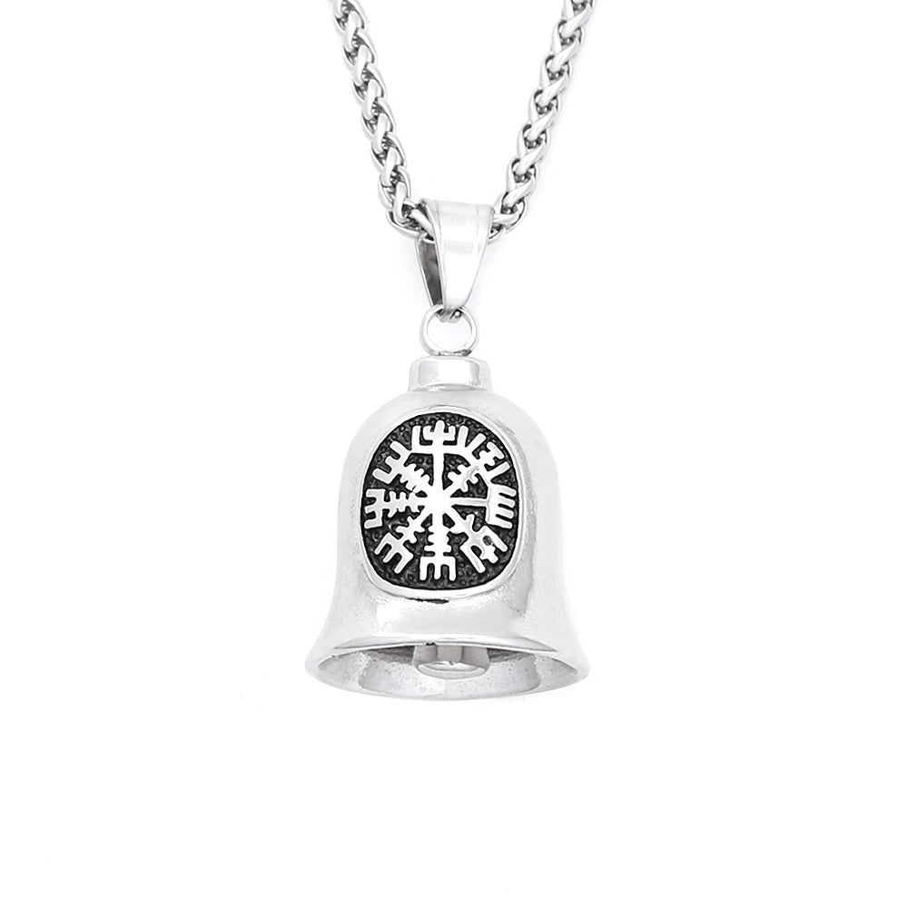 Vintage Bell Charm Amulet Necklace — Stainless Steel