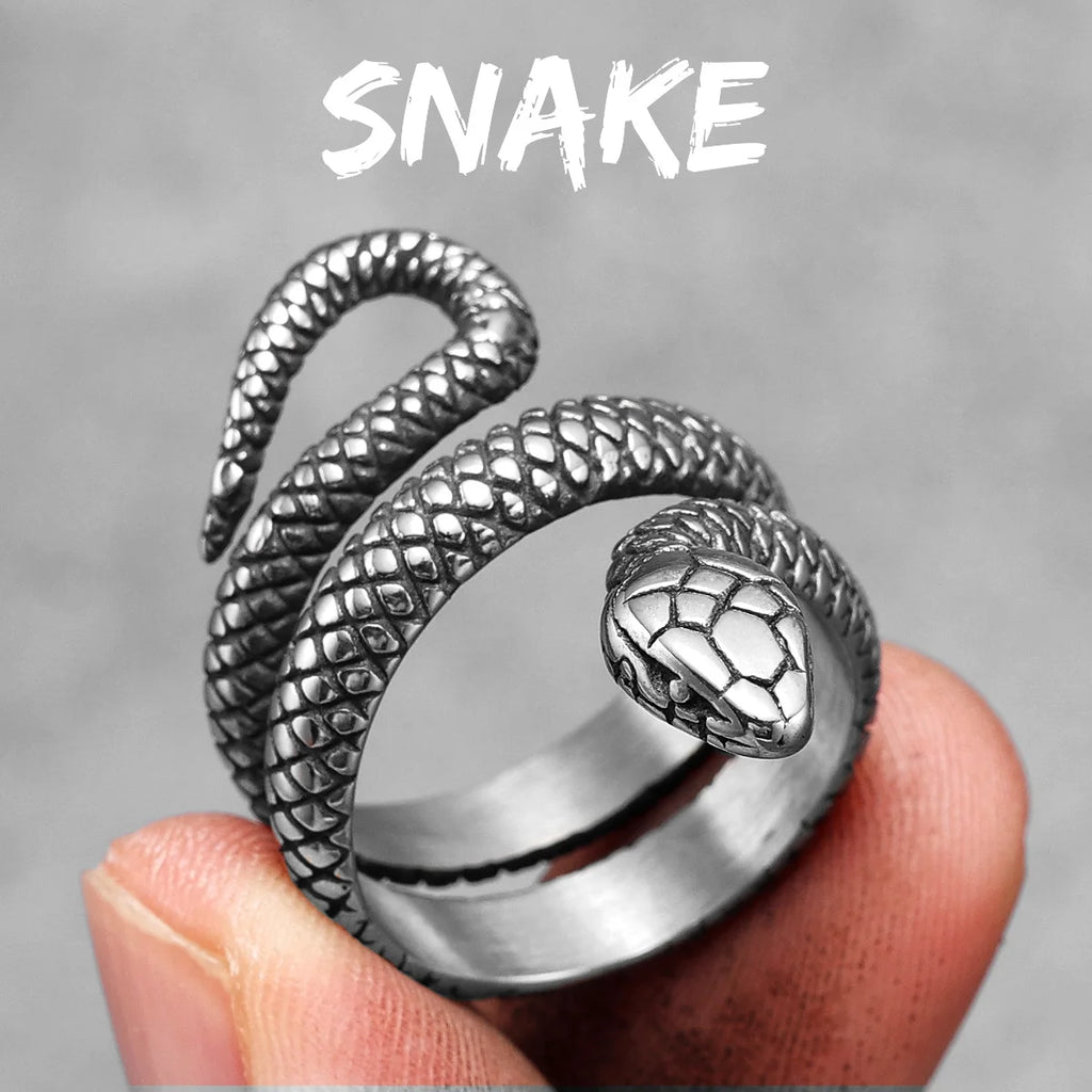 Viper Snake Ring — Stainless Steel